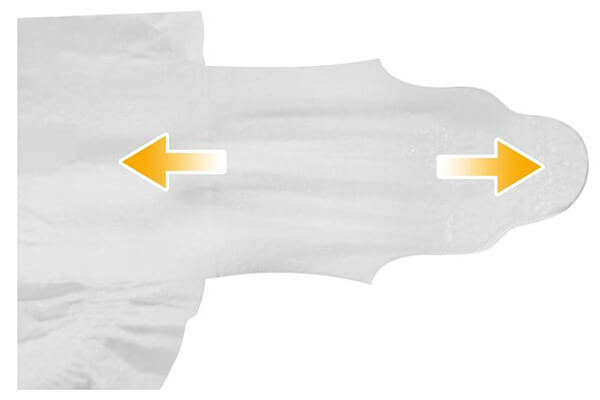 Elastic side tapes